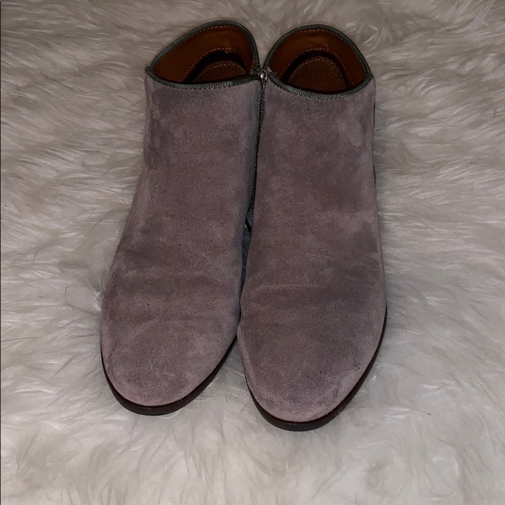 grey/tan booties